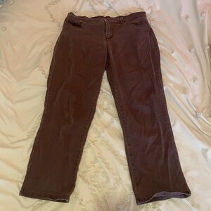 Brown straight leg pants